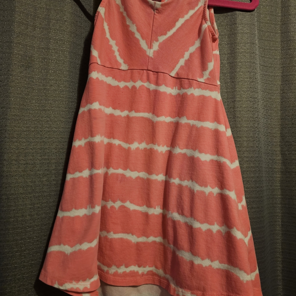 Carter's Coral and White Striped Kids Dress